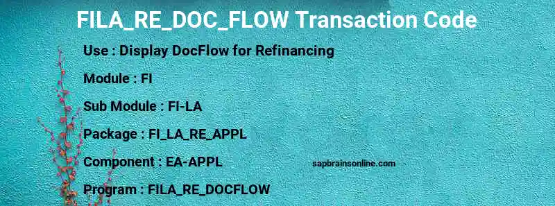 SAP FILA_RE_DOC_FLOW transaction code