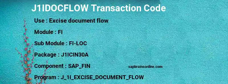 SAP J1IDOCFLOW transaction code
