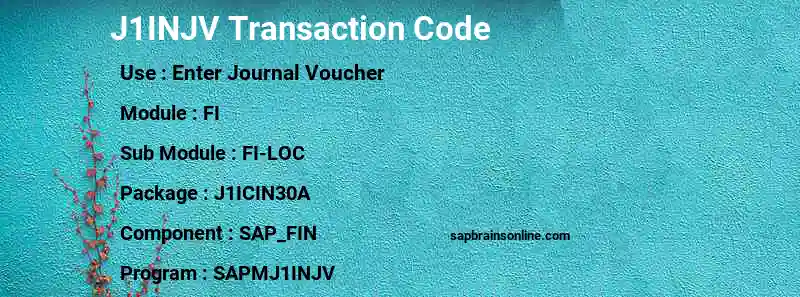 SAP J1INJV transaction code