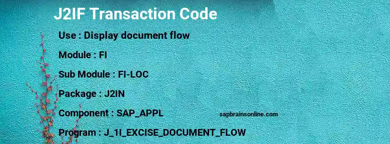 SAP J2IF transaction code