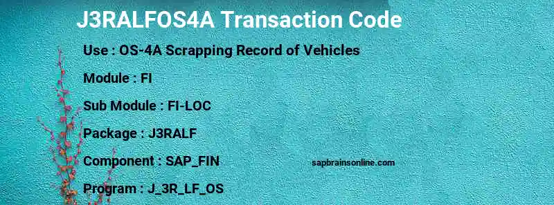 SAP J3RALFOS4A transaction code