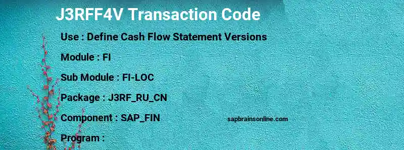 SAP J3RFF4V transaction code