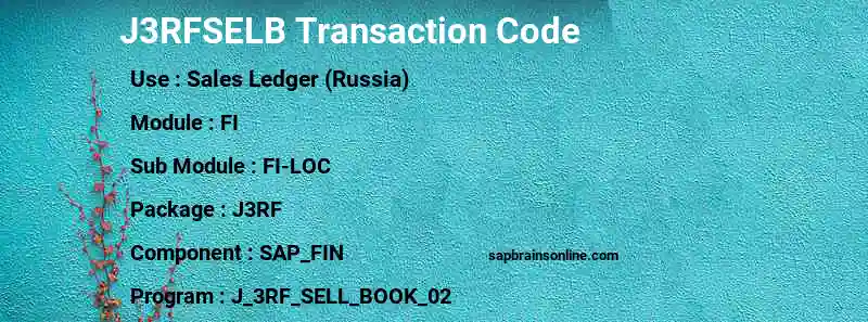 SAP J3RFSELB transaction code