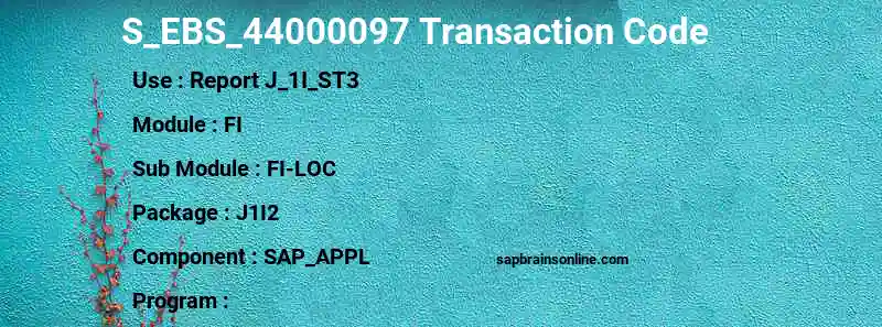 SAP S_EBS_44000097 transaction code