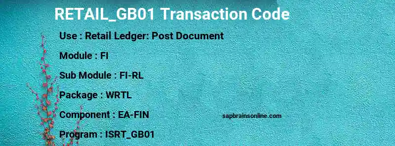 SAP RETAIL_GB01 transaction code