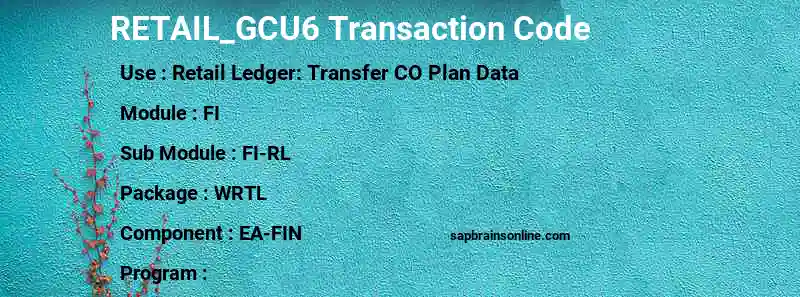 SAP RETAIL_GCU6 transaction code