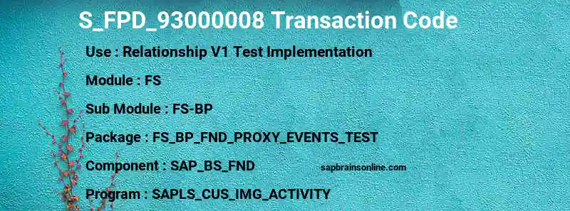 SAP S_FPD_93000008 transaction code