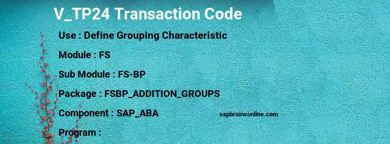 SAP V_TP24 transaction code