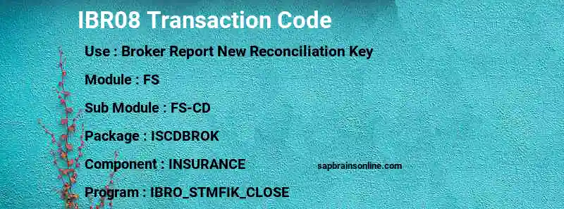 SAP IBR08 transaction code