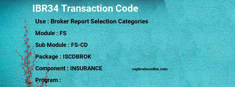 SAP IBR34 transaction code