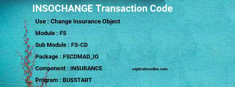 SAP INSOCHANGE transaction code