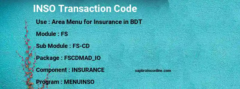 SAP INSO transaction code