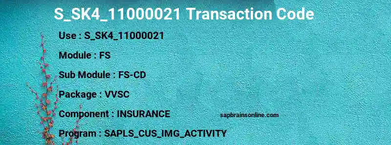 SAP S_SK4_11000021 transaction code