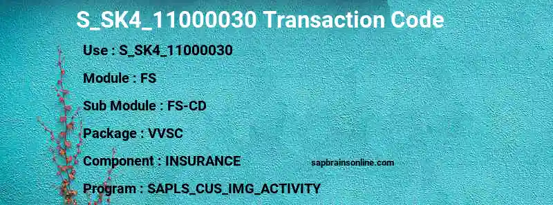 SAP S_SK4_11000030 transaction code