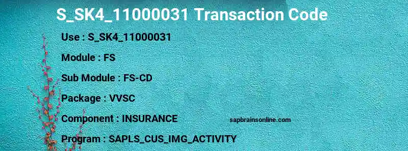 SAP S_SK4_11000031 transaction code