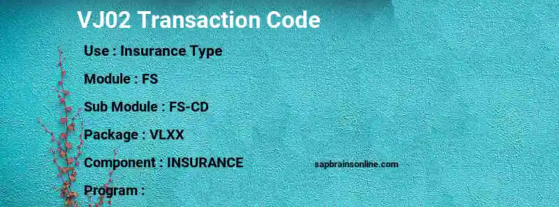 SAP VJ02 transaction code