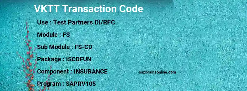 SAP VKTT transaction code