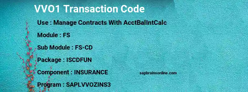 SAP VVO1 transaction code