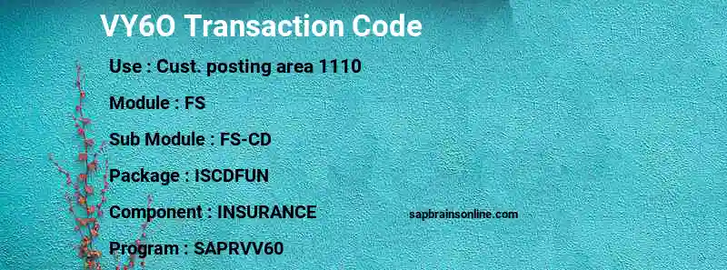 SAP VY6O transaction code