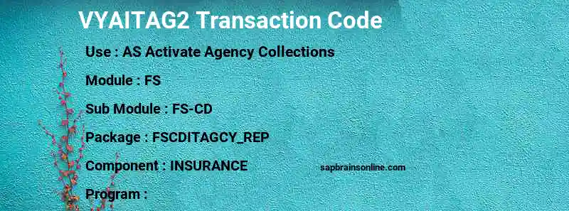 SAP VYAITAG2 transaction code