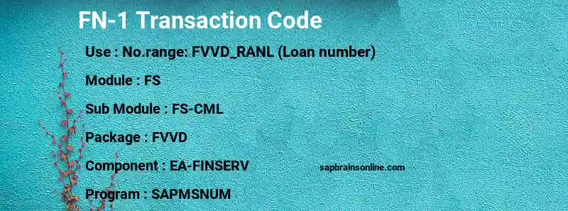 SAP FN-1 transaction code