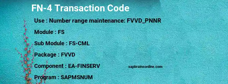 SAP FN-4 transaction code