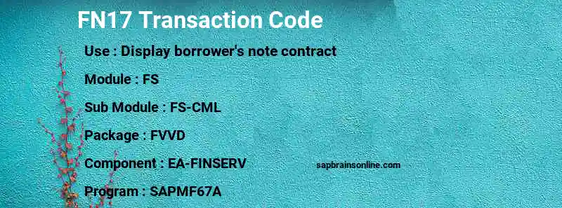 SAP FN17 transaction code