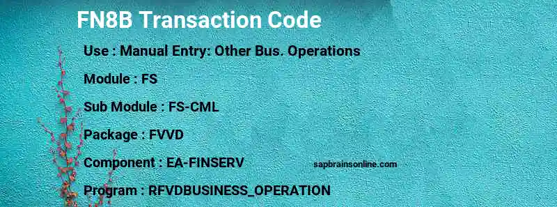 SAP FN8B transaction code