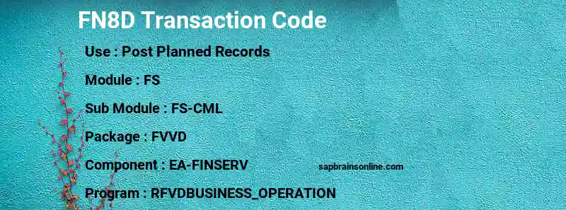 SAP FN8D transaction code