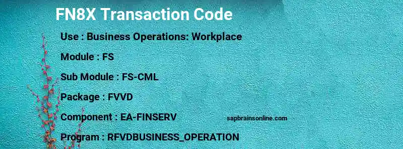 SAP FN8X transaction code