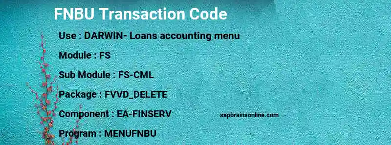 SAP FNBU transaction code