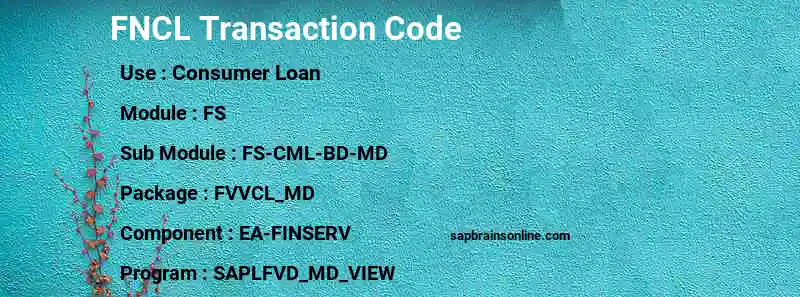 SAP FNCL transaction code