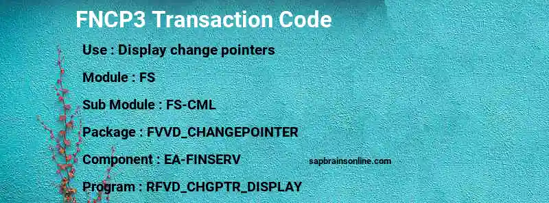 SAP FNCP3 transaction code