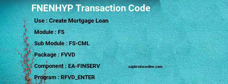 SAP FNENHYP transaction code