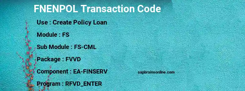 SAP FNENPOL transaction code