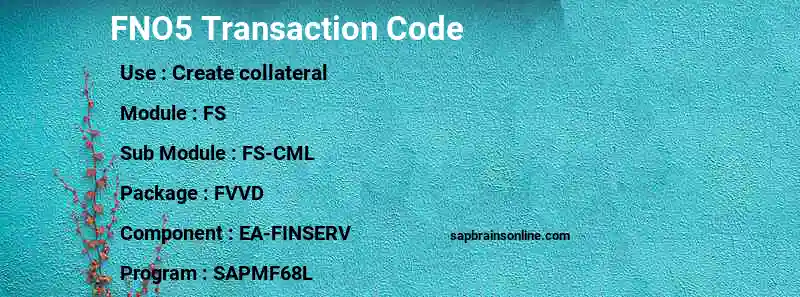 SAP FNO5 transaction code