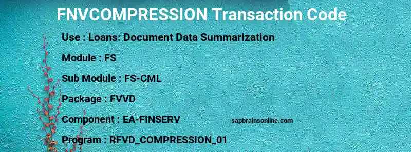SAP FNVCOMPRESSION transaction code