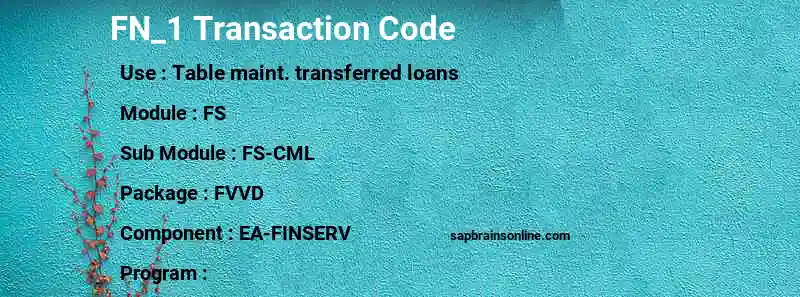 SAP FN_1 transaction code