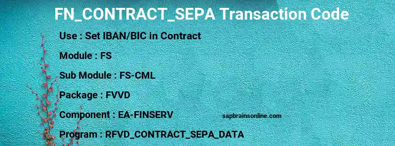 SAP FN_CONTRACT_SEPA transaction code