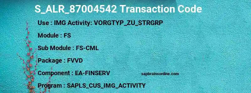 SAP S_ALR_87004542 transaction code