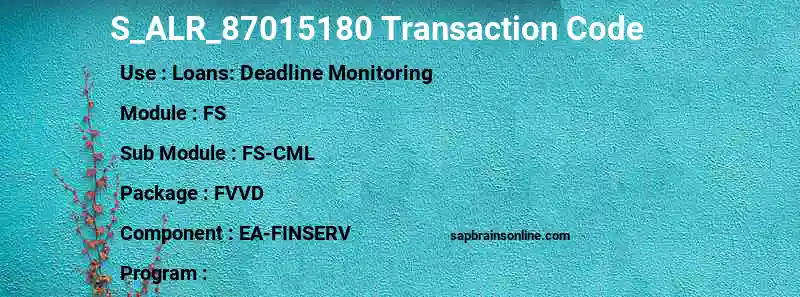 SAP S_ALR_87015180 transaction code