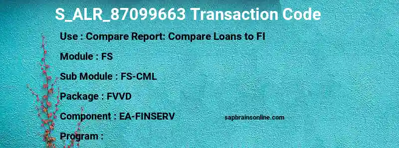 SAP S_ALR_87099663 transaction code