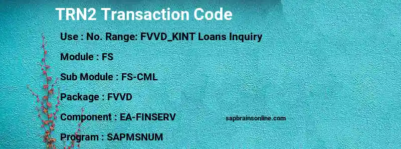 SAP TRN2 transaction code