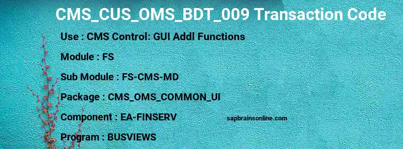 SAP CMS_CUS_OMS_BDT_009 transaction code