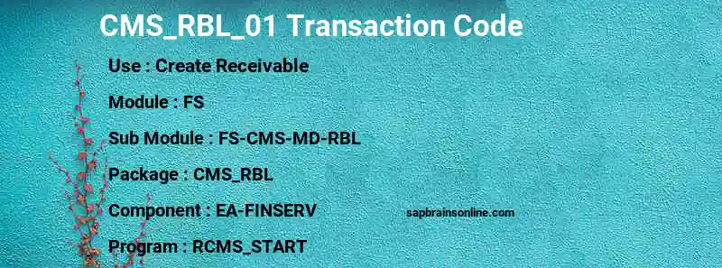 SAP CMS_RBL_01 transaction code
