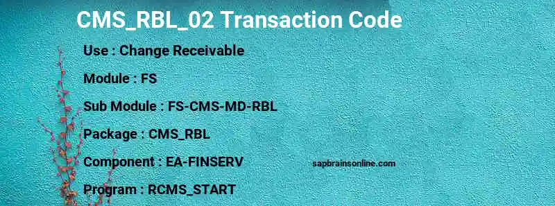 SAP CMS_RBL_02 transaction code