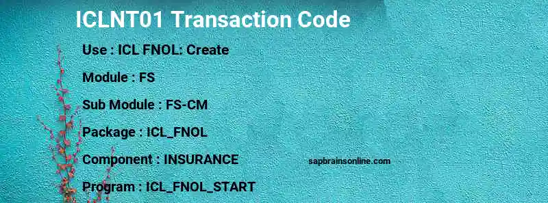 SAP ICLNT01 transaction code