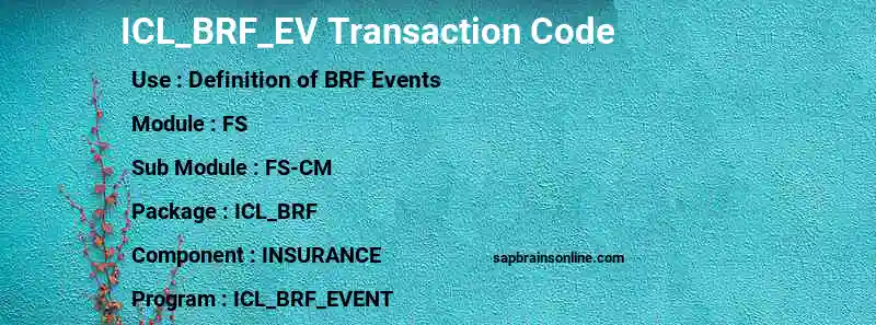 SAP ICL_BRF_EV transaction code