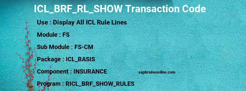 SAP ICL_BRF_RL_SHOW transaction code
