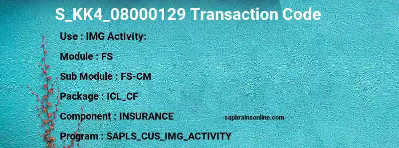 SAP S_KK4_08000129 transaction code